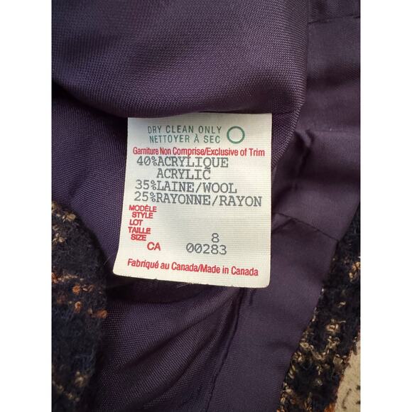 CLICHY Canada Wool Blend Blazer Jacket Officewear 8 - Picture 4 of 4